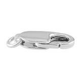 5 Pcs 14MM Sterling Silver Lobster Clasp with Attached Ring , 925 Sterling silver with Rhodium SSC 07