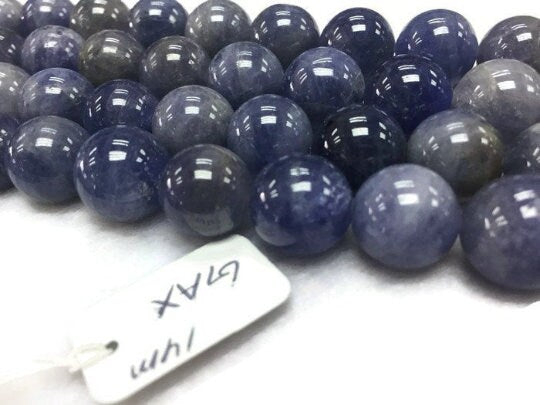 Tanzanite Round Beads 14 mm Size - Length 20 cm Good Quality Beads - Tanzanite Beads , Gemstone round from Tanzania