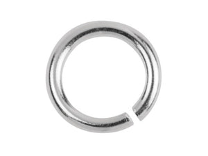 20 Pcs 7 mm 23 gauge Sterling Silver Open Jump Rings With Rhodium , Jewelry Findings (SSJR049019)