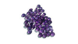 7mm Amethyst faceted Coin Checker cut one side , Top Quality Loose stone , Pack of 5 Pc