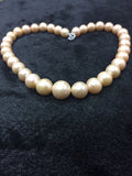 Freshwater Pearl Round beads ,11-15mm size -100% Natural Color - Golden Color AAAA Quality 40cm Length