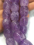 15x15mm Lavender Amethyst Barrel Beads, Good Color- Purple Color Beads- Good Quality Length 40 cm