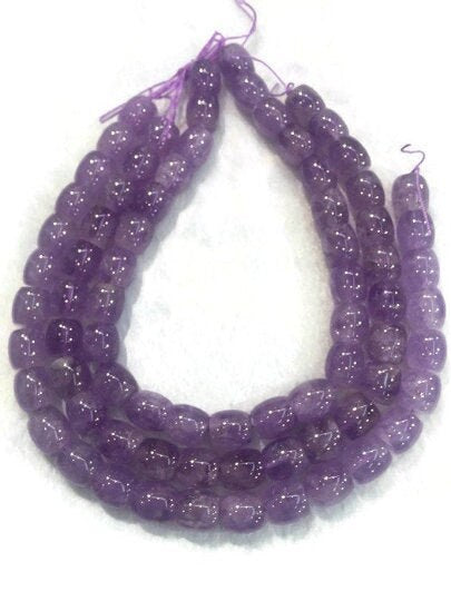 15x15mm Lavender Amethyst Barrel Beads, Good Color- Purple Color Beads- Good Quality Length 40 cm