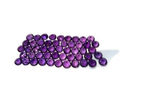 4mm Natural Amethyst Round Cut Good Quality , Pack of 50 pieces, Loose gemstone