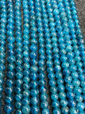5MM Neon Apatite Smooth Round, Perfect Round Beads- 40 cm Length - Top Quality - 100% Natural Beads