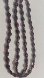 Garnet Shape Oval and Round Necklace, Length 31"