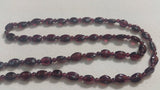 Garnet Shape Oval and Round Necklace, Length 31"