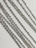 925 Sterling Silver Chain , Length 18" Silver Chain Necklace with White Rhodium gram weight 1.20 gram code SS19