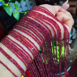 Garnet Faceted 2.5mm, Red Garnet round Faceted, Faceted Top Quality, Micro cut beads