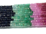 Sapphire Faceted Roundel Beads  3.5M , Ruby Sapphire Emerald Beads AAA quality- Emerald,Sapphire,Ruby Faceted Rondelle, Origin Zambia