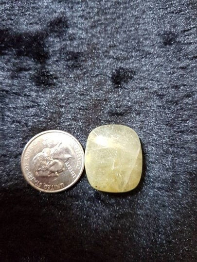 Golden Rutilated quartz Smooth Cabs ,Natural gemstone cabochon .Size 25X23 MM code 01