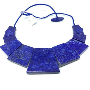 Lapis Necklace -CODE #29 -Lapis Square Shape Necklace- Lapis Fancy Necklace - Fancy Jewelry - Super Quality - Lapis Lazuli Necklace