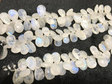 Big Rainbow Moonstone Faceted Pear briolette shape 12X18mm , Good quality and transparent stones , gemstone briolette