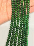 6mm Chrome Diopside Smooth Roundel , Very good quality,length 15.5 Inch Necklace Natural Chrome Diopside,country of origin Russia