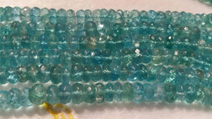 5-6MM Apatite Faceted Roundel Beads  , Length of strand 14" green Apatite faceted Roundel.