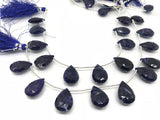 12X18MM Sodalite faceted Pear , Natural gemstone briolette . length 8 '