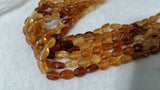 Hessonite Faceted Oval Shape graduated, Size of beads 87X9MM , Brown Garnet Faceted Shape