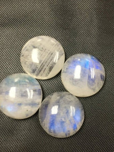 14MM MOONSTONE ROUND CABOCHON , pack of 2 pcs.Blue Fire Moonstone cabs  . Moonstone Loose Cabs