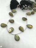 12X18MM Labradorite Faceted Pear Drop Briolettes, Natural Blue Flash Labradorite , Top Quality Almond shape