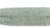 Aquamarine faceted Rondelles AA grade, size 4-4.5mm, Length 14" Hand cut faceted