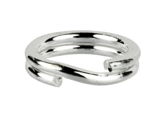 10 Pcs 7 mm 23 gauge 925 Sterling Silver Closed double Jump Rings With Rhodium , Jewelry Findings (SSSR078022)