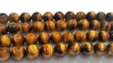 12mm Tiger Eye Round Beads , Length of strand 16 " Good quality and Natural Tiger Eye