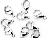5 Pcs 10MM Sterling Silver Trigger Clasp with Attached Ring , 925 Sterling silver with Rhodium SSC 03
