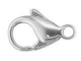 5 Pcs 10MM Sterling Silver Trigger Clasp with Attached Ring , 925 Sterling silver with Rhodium SSC 03