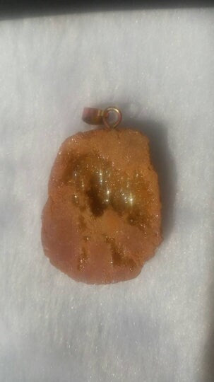 20% OFF Druzy Pendant , Drusy Pendant - Druzy Pendant, electroplated code 04