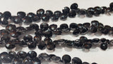 Black Spinel Faceted Heart Shape Beads 6mm/7mm  Black spinel briolettes