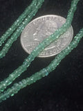 Top Quality Emerald Faceted Roundel Graduated 2.8- 3 mm , AAA Quality Emerald, Transparent and strong green, Length 16"