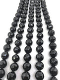 10MM Black Spinel Round Faceted Beads, Black spinel Faceted Balls, Length 16" Micro Faceted beads , natural black spinel