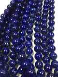 Lapis lazuli Round Beads 7mm- 15.5 Inch Strand, Superb- Quality,