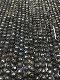 Black Spinel Round Faceted Beads 8 mm size Black spinel Faceted Balls, Length 14 Inch