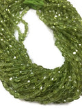 Peridot Faceted Oval beads 5X8mm size, 14 Inch Strand, Medium Size