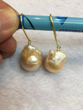 Cultured Freshwater Pearl Silver 925 Earring . Natural Pearl AAAA quality , code 17