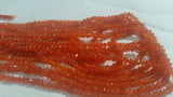 Carnelian faceted Rondelles 4-4.5mm , Hand cutting faceted AA Quality