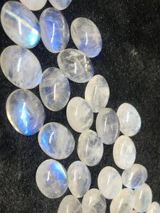 13X18MM Rainbow Moonstone Oval Cabs , Pack of 2Pcs. AAA quality cabochon. loose gemstone.