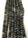 labradorite 6mm Roundel Shape , Top Quality Roundel , Length 14" . Blue fire Labradorite beads