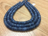 1/2 Strand Blue Kyanite Roundel 10 mm, Top Quality -  Kyanite Rondelle AAA Quality - 20 cm Length