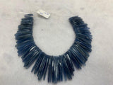 Kyanite  Slices Beads, Blue Kyanite top quality Rare Available- 8 Inches code #54 SIZE 10x25 - 10x38 mm