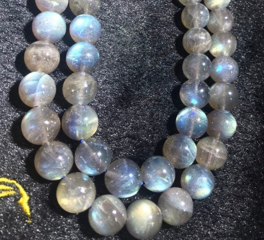 12MM Labradorite Round beads, Top Quality perfect round shape . Yellow and Blue Fire -AAA Grade