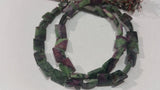 Ruby zoisite faceted Rectangular 9x10mm , length in 8 '