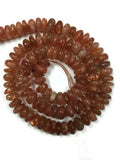 Sunstone Roundel Beads 7.5 to 8mm size, 14"  Strand