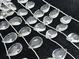 12X18MM Crystal faceted Pear shape , length of strand is 8 Inch , gemstone briolettes