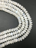 9MM Rainbow Moonstone Smooth Roundel Beads , AA quality and length 14", Moonstone Roundel beads
