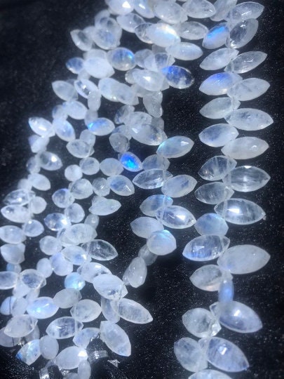 Rainbow Moonstone Faceted Marquis Beads 8X14 MM , Length of Strand is 8