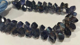 Iolite Faceted Fancy shape 7x10mm Approx, Fancy beads - length 8 inch