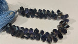 Iolite Faceted Fancy shape 7x10mm Approx, Fancy beads - length 8 inch