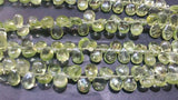 Peridot pear shape beads size 5x7 and length of strand is 8 Inch, Natural peridot